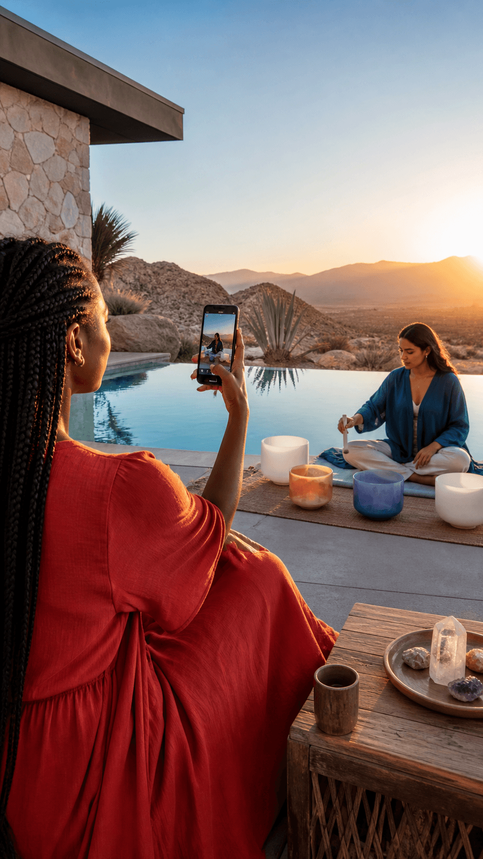 Illustrative creator Reel for Desert wellness reset
